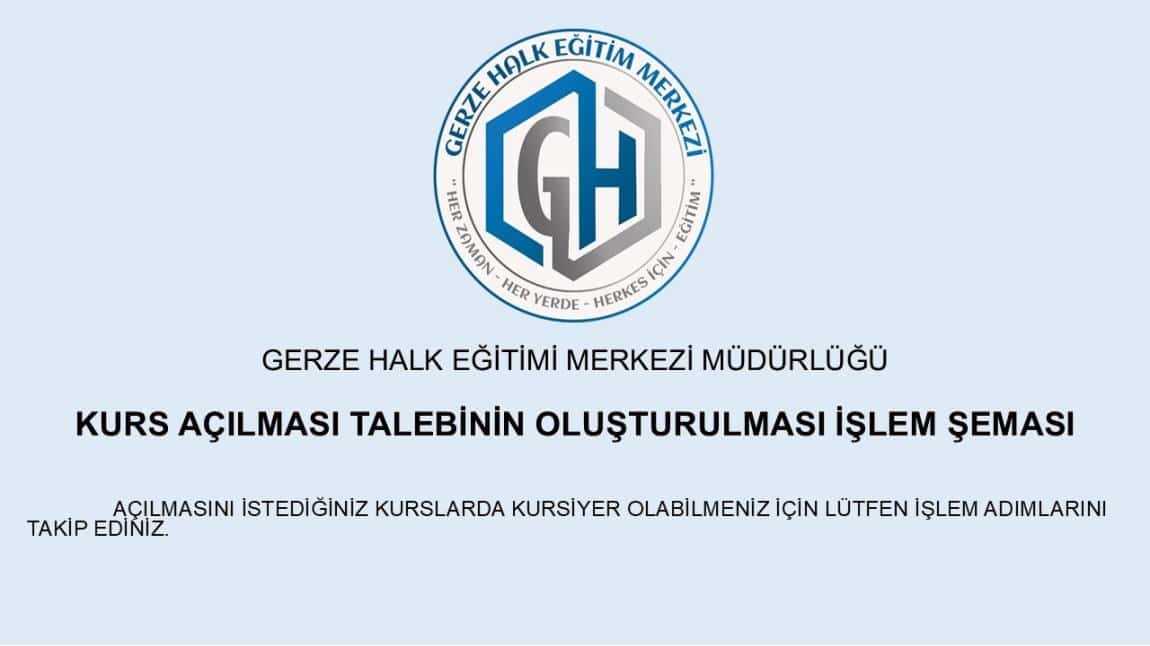 E-DEVLET İLE KURS AÇILMA TALEBİ OLUŞTURMA